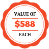 Value of $588 Value of $588