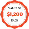 Value of $1,200 each Value of $1,200 each